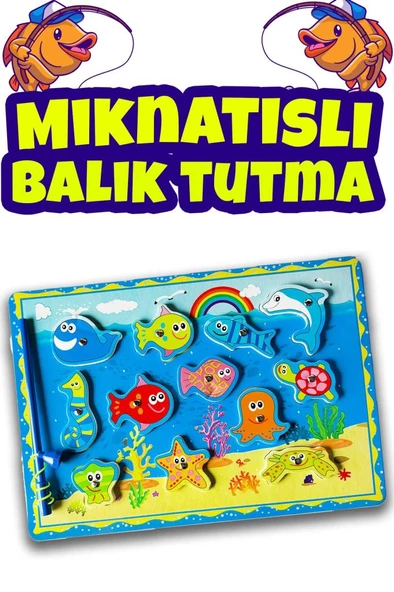 Kidsan Mıknatıslı Balık Tutma Puzzle  Oyunu