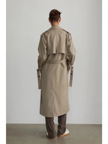 Suud Collection Haki Re-edition 1980 Trençkot - 2