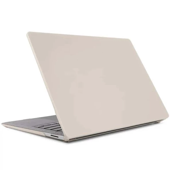 Apple Macbook Air M1 Çip Uyumlu A2337 A1932 A2179 13.3″ Uyumlu Kılıf Vanilla Shield Plastik Kapak  Bej