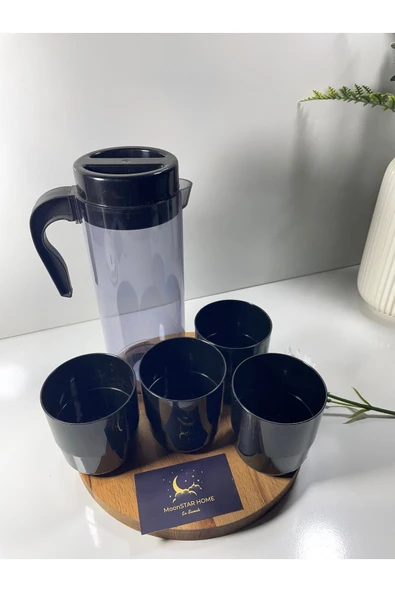 Madame Coco Laure 4 Bardaklı Sürahi Seti - Resim 3