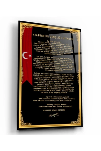 Gençliğe Hitabe Dekoratif ve Modern Cam Tablo