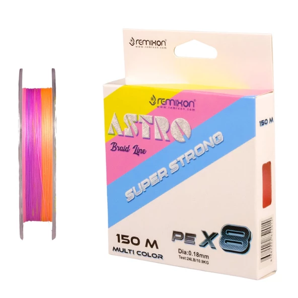 Remixon Astro 8B Multicolor 150m İp Misina Kalınlık (mm) : 0,20mm