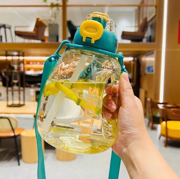 Shotay Hippo Su Matarası XL Tritan Mavi 1300Ml - 3