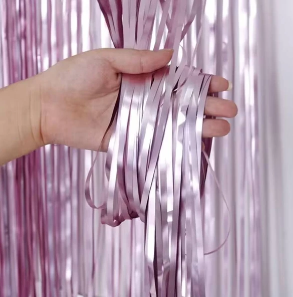 Mat Pembe Renk Masa Püskülü 240x 75 cm ürün görseli 1