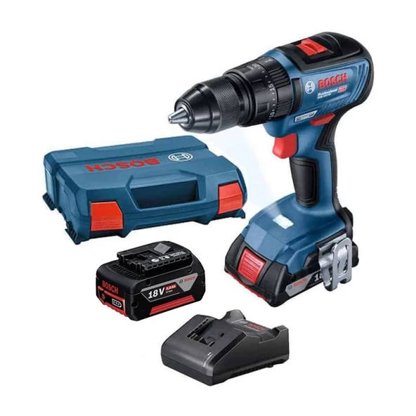 Bosch GSB 18V-50 Çift Akülü 2 Ah + 5 Ah Vidalama Makinesi 06019h5103