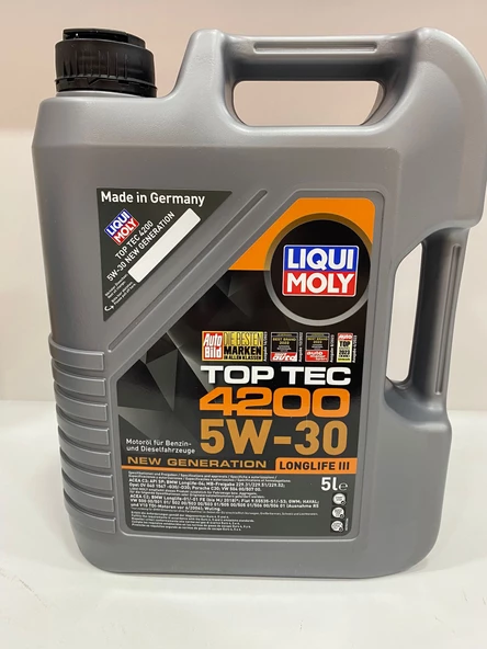 Liqui Moly Top Tec 4200 5W-30 Motor Yağı 5Litre (224 üretim)