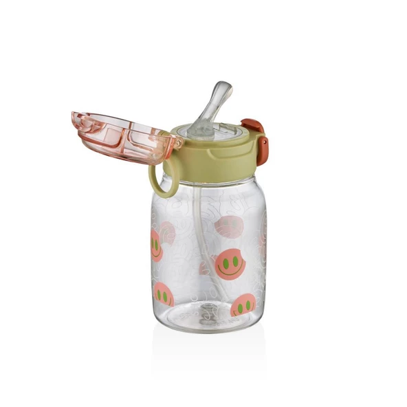 Shotay Çocuk Su Matarası Tritan Pipetli Yeşil 600Ml - Resim 2