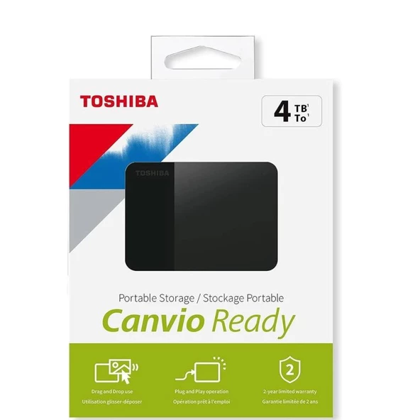 Toshiba 2.5" 4TB Canvio Ready HDTP340EK3CA USB3.2 G1 SİYAH (B3)