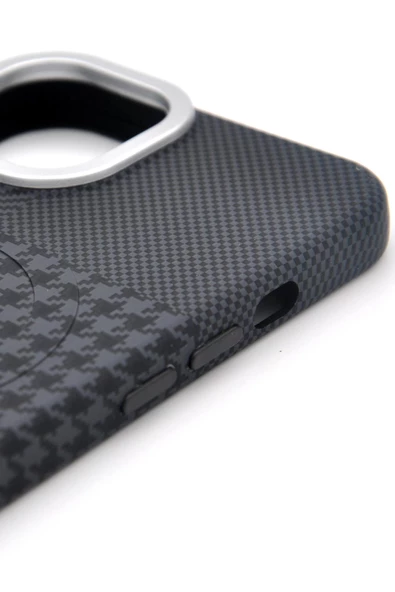 iPhone 14 Uyumlu Dijital Desenli MagSafe Şarj Özellikli Silikon Kapak Kılıf - Resim 3