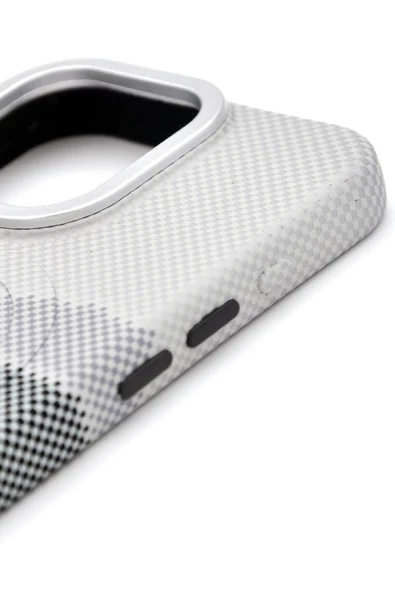 iPhone 16 Pro Uyumlu Dijital Desenli MagSafe Şarj Özellikli Silikon Kapak Kılıf - Resim 3