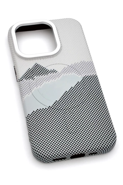 iPhone 15 Pro Uyumlu Dijital Desenli MagSafe Şarj Özellikli Silikon Kapak Kılıf ürün görseli