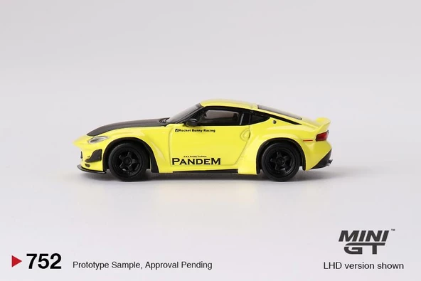 Mini GT Nissan Z Pandem Ikazuchi Yellow 752 - Resim 4