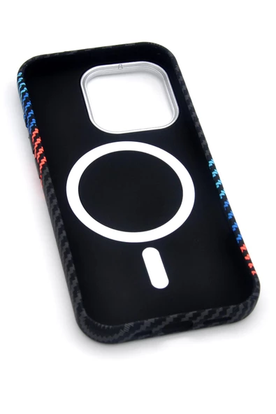 iPhone 15 Pro Max Uyumlu Dijital Desenli MagSafe Şarj Özellikli Silikon Kapak Kılıf - Resim 5