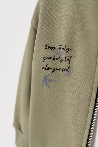 Uzun Kol Fermuarlı Diyagonal 3 Parça Erkek Çocuk Eşofman Takımı - 9