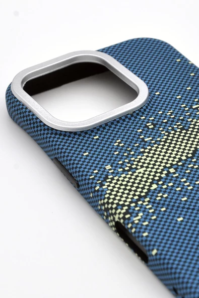 iPhone 14 Pro Max Uyumlu Dijital Desenli MagSafe Şarj Özellikli Silikon Kapak Kılıf - Resim 2