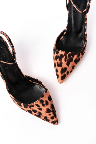 ST-004 Leopar Günlük 7 cm Topuklu Bayan Ayakkabı - 3