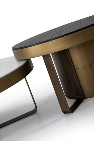 Onurdesign Mermer Desen Orta Sehpa - Resim 4