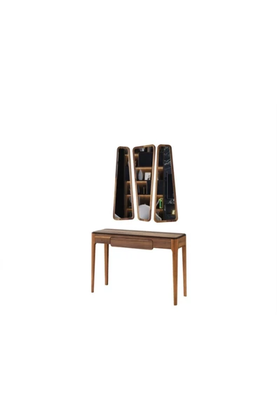 Onurdesign Wood Dresuar Ahşap Ceviz Boyalı Aynalı Dresuar - 2