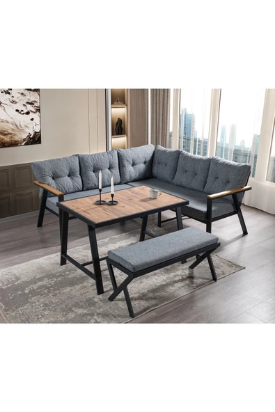 Onurdesign Asil Köşe Balkon Bahçe Çay Seti Takımı