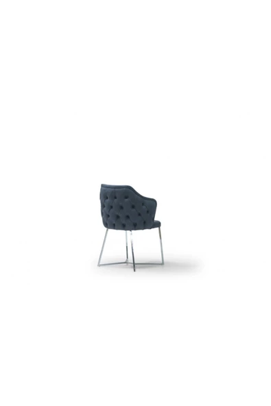 Onurdesign Neyran Sandalye Ahşap Kasa Demonte Metal Ayaklı Kapitoneli Sandalye - 3