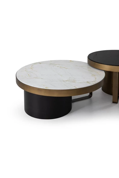 Onurdesign Mermer Desen Orta Sehpa - Resim 2