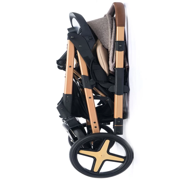 Maxi Taxi Milano Çift Yönlü Travel Taşıma Bebek Arabası Gold Kahve - 4