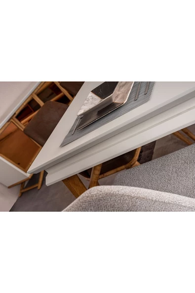 Onurdesign Hilton Açılır Mdf Kaplamalı Yemek Masası - Resim 4