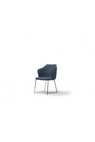 Onurdesign Neyran Sandalye Ahşap Kasa Demonte Metal Ayaklı Kapitoneli Sandalye - 1