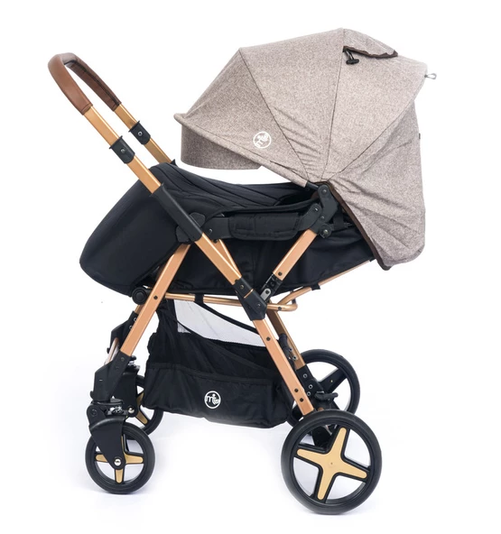 Maxi Taxi Milano Çift Yönlü Travel Taşıma Bebek Arabası Gold Kahve - 3