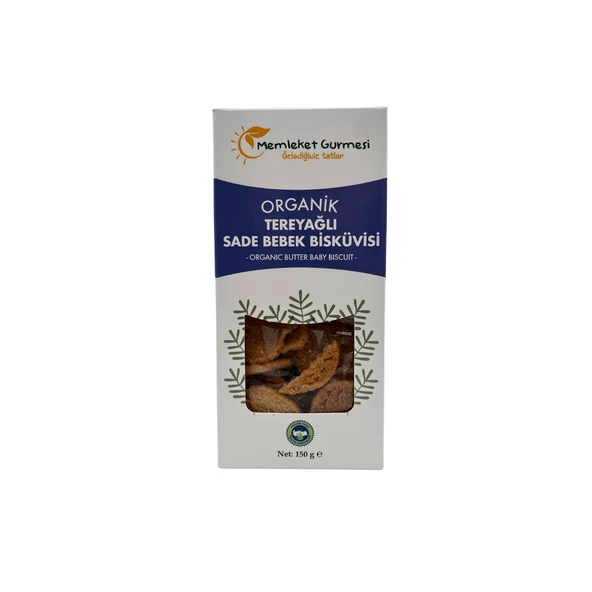 Organik Tereyağlı Sade Bebek Bisküvisi 150 gr MG