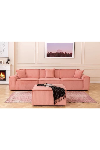 Onurdesign Pink Köşe Koltuk Takımı - 2