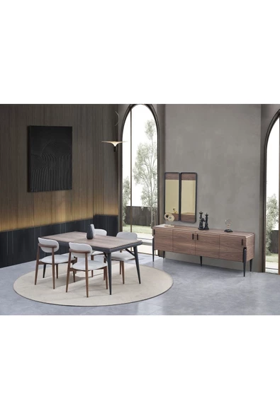 Onurdesign Tesla Açılır Mdf Kaplamalı Yemek Masası - 3