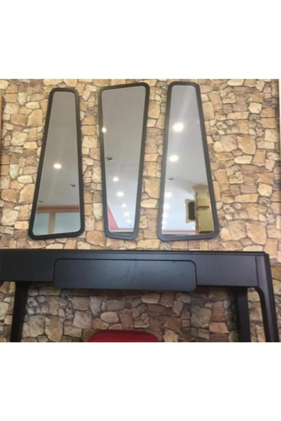 Onurdesign Wood Dresuar Ahşap Siyah Boyalı Aynalı Dresuar - 2