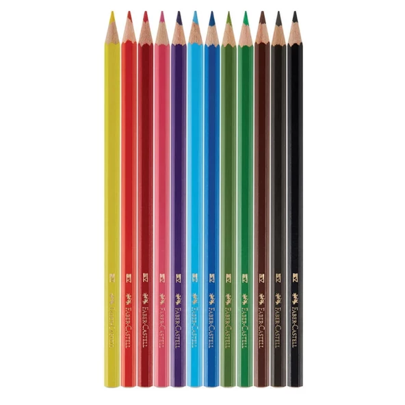 Faber-Castell Karton Kutu Tam Boy Kuru Boya 12 Renk - 2