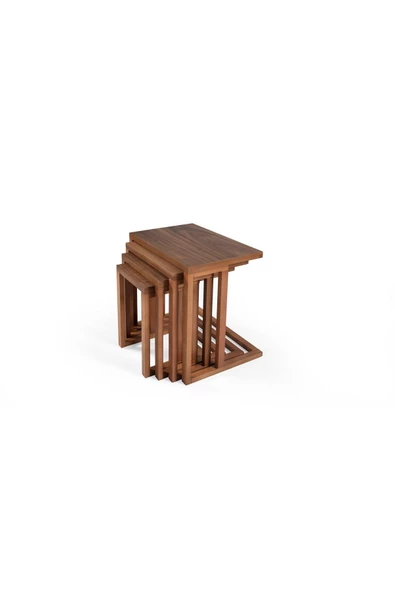 Onurdesign Ahşap 4lü C Zigon Sehpa