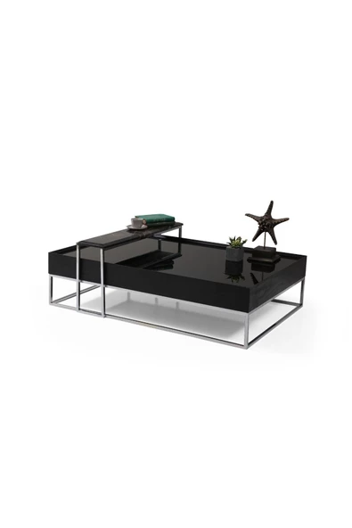 Onurdesign Taç Siyah Orta Sehpa - 4