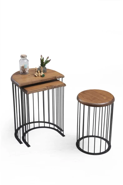 Onurdesign Nova 3 lü Zigon Sehpa - Resim 2