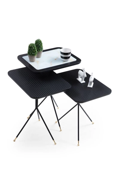 Onurdesign Elmas 3 lü Zigon Sehpa