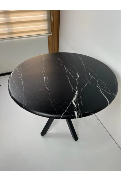 Onurdesign Form Stone Masa Cafe Dış Mekan İç Mekan Masa Mermer Desenli Mutfak Yemek Masası - 2