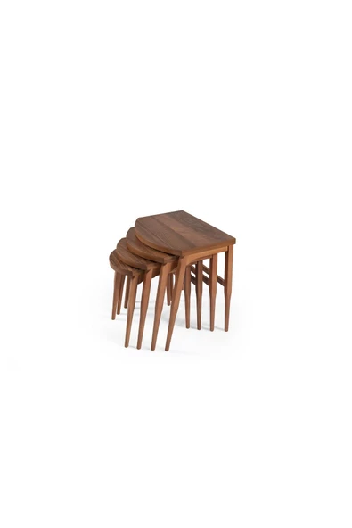 Onurdesign Ahşap 4lü D Zigon Sehpa
