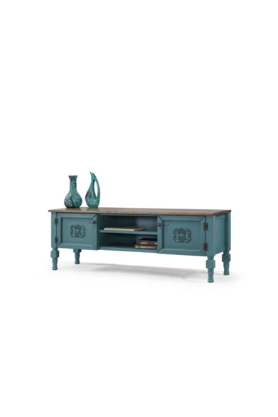 Onurdesign Pastel Boyalı Ahşap Tv Sehpası - 2
