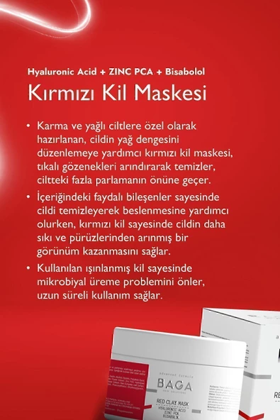 BAGA Kırmızı Kil Maskesi - 3