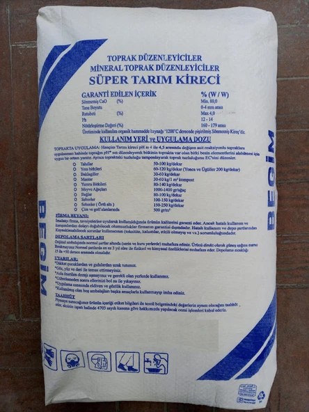 1 Kg Begim Süper Sönmemiş Toz Tarım Kireci - 2