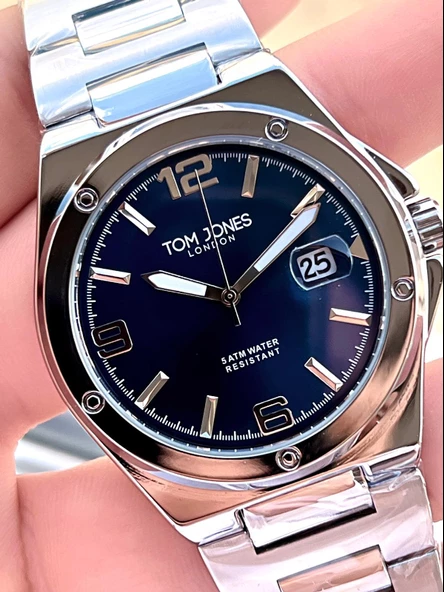 Tom Jones 3 Atm Suya Dayanıklı Çelik Kordon (Kararmaz Renk Atmaz) Erkek Kol Saati E.TJN.14084.37 - 4