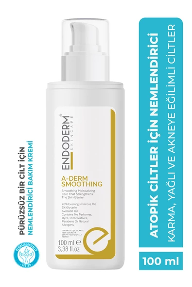 ENDODERM A-Derm Atopi Eğilimli Kuru Ciltler, Çocuk, Yetişkin Nemlendirici, Aydınlatıcı, Onarıcı Krem 100ml