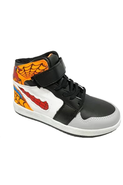Callion 4067 Deri Sneakers Erkek Çocuk Spor Bot 31-35 Siyah Beyaz Oraj