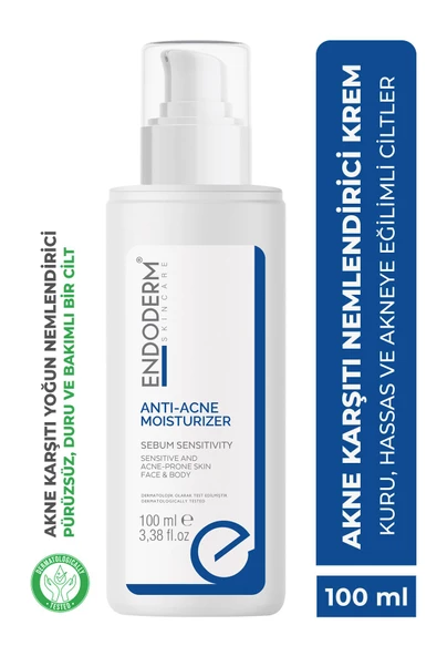 ENDODERM Anti-acne Moisturizer Yüz Ve Vücut Akne Karşıtı Yoğun Nemlendirici Krem 100ml