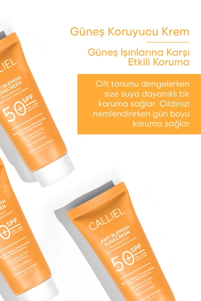 CALLİEL Leke Karşıtı Tüm Ciltler Için Yüksek Korumalı 50 Spf Güneş Kremi Glutatyon Etkili 50 ml - 2