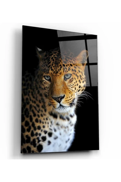 Leopar Dekoratif ve Modern Cam Tablo