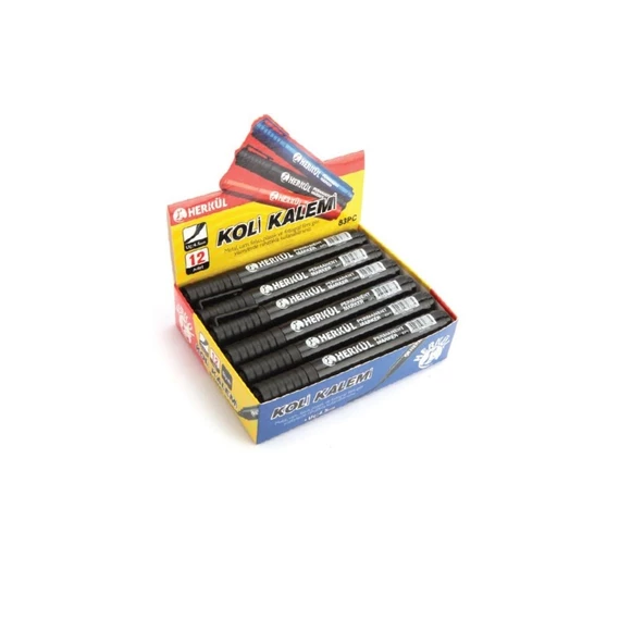 KOLİ KALEMİ KESİK UÇLU SİYAH (12 ADET) - Resim 2